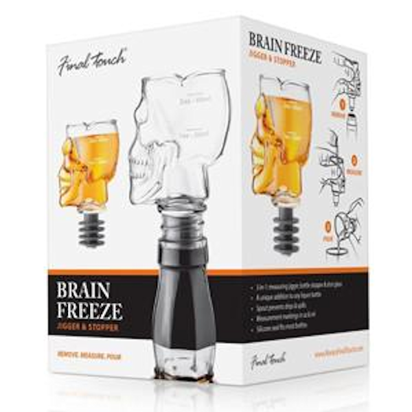 Brain Freeze 3-i-1 : Målebæger, flaskeprop og shotglas - FestFest - Alt du har brug for til en genial fest! - 3