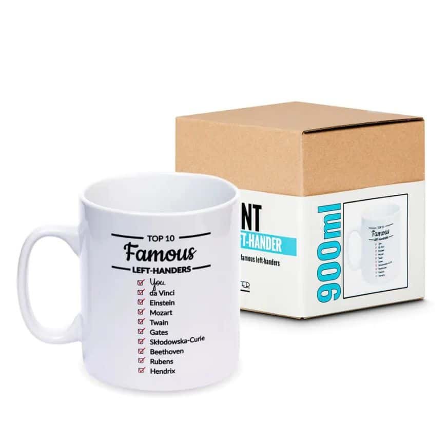Giant Mug For Left-Hander w. List