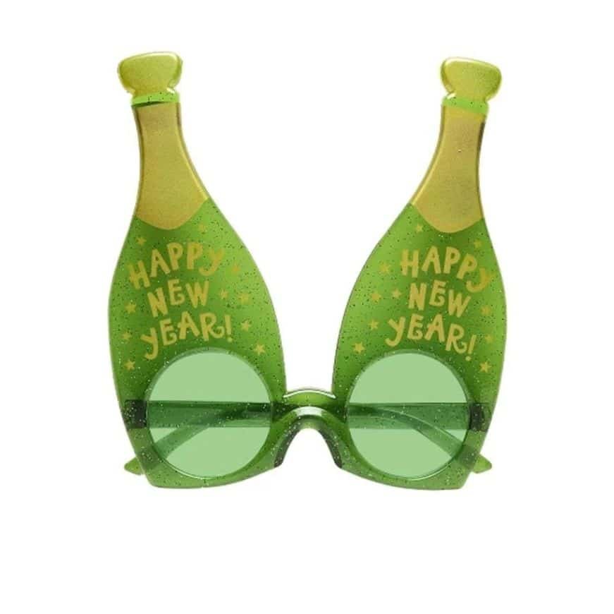 Happy New Year Champagne Solbrille