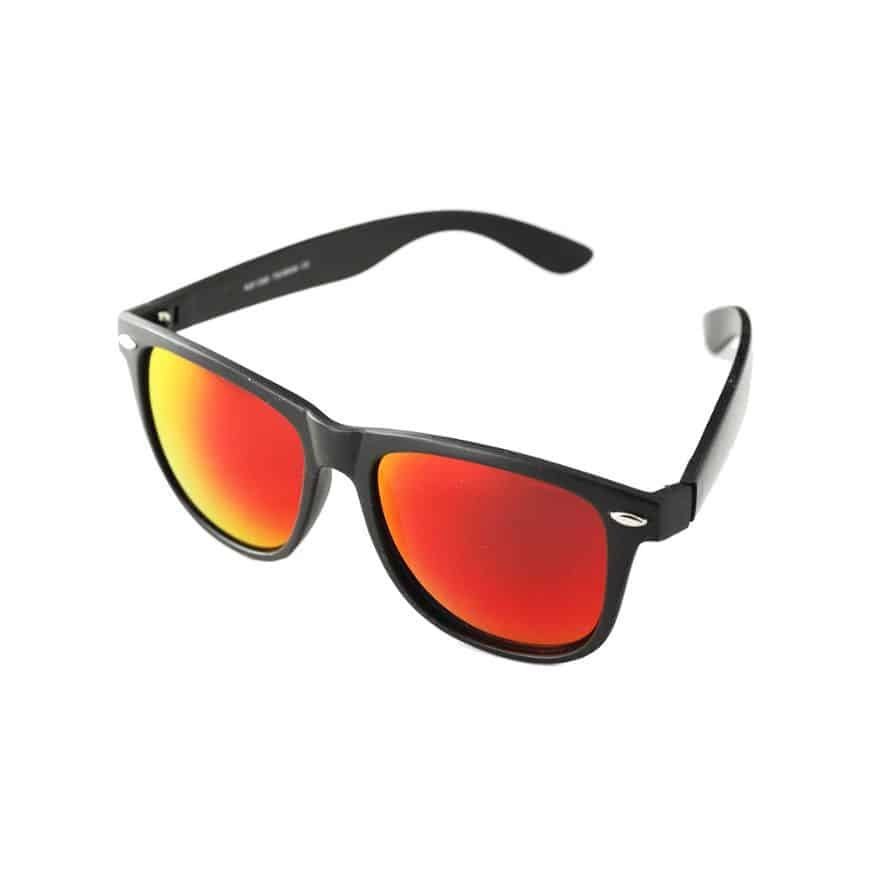 Sun Ray Sort Solbrille m. multifarvet glas